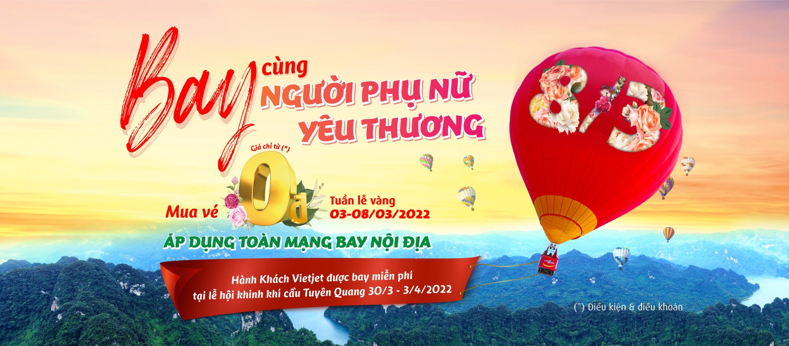 Bay cùng người phụ nữ yêu thương với Tuần lễ vàng 0đ!