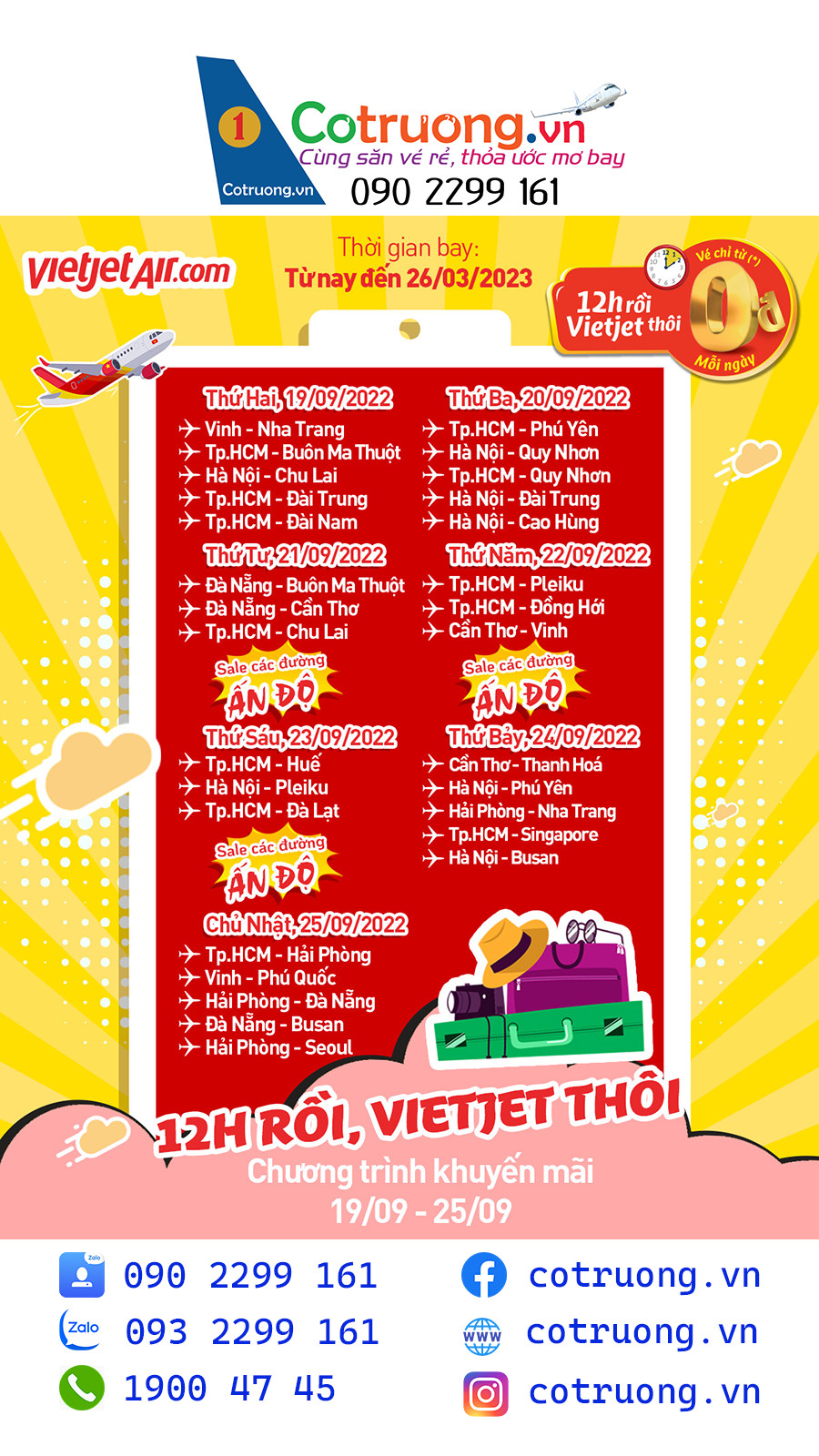 12h rồi, Vietjet thôi”