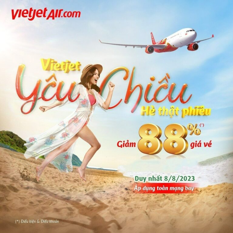 ĐÓN CHỜ SALE NGÀY ĐÔI 8/8 CỦA VIETJET