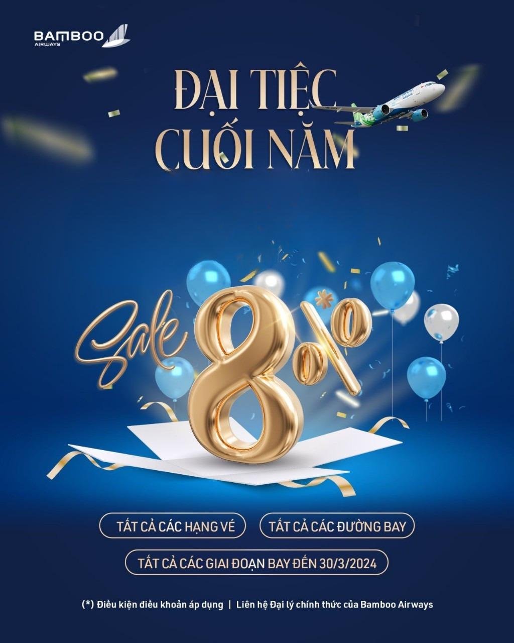 BAMBOO AIRWAYS_THÔNG BÁO TRIỂN KHAI CHƯƠNG TRÌNH ĐẠI TIỆC CUỐI NĂM SALE 8%